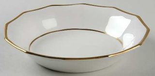 Johnson Brothers Jb32 Coupe Soup Bowl, Fine China Dinnerware   White With Gold T