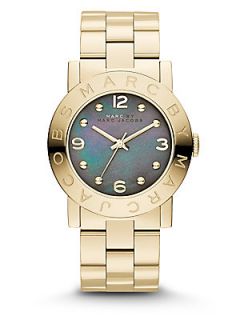 Marc by Marc Jacobs Goldtone Stainless Steel Logo Watch   Gold