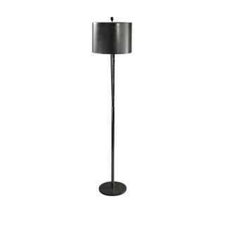 Tall Black Chrome/ Black Marble Triangle Column Floor Lamp