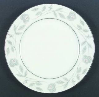 Mikado Woodrose Dinner Plate, Fine China Dinnerware   Gray Roses W/Pink Centers,