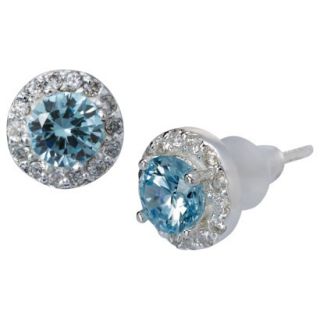 Stud Earrings with Crystals   Blue