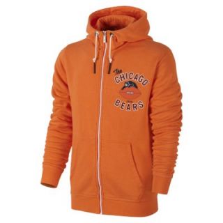 Nike Retro Full Zip (NFL Chicago Bears) Mens Hoodie   Brilliant Orange