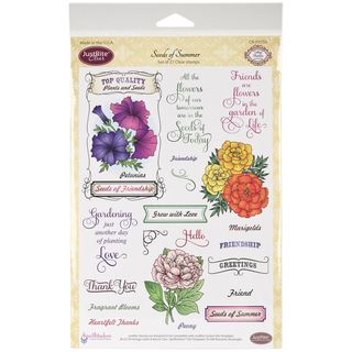 Just Rite Seeds Of Summer 27 piece Clear Stamps Set (6x8 inch Sheet)