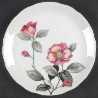 Bellaire Peony Bread & Butter Plate, Fine China Dinnerware   Pink&Yellow Flowers