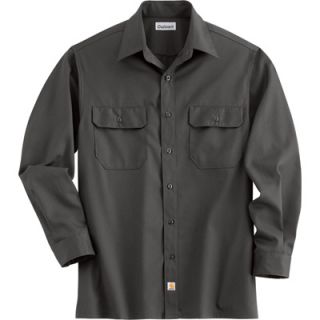 Carhartt Long Sleeve Twill Work Shirt   Dark Gray, Medium Tall, Model# S224