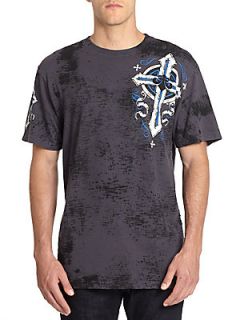 Trust Stitched Graphic Tee   Charcoal
