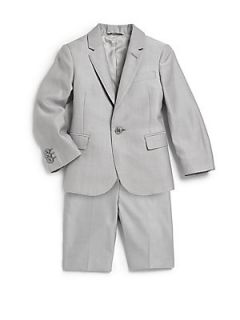 Dolce & Gabbana Toddlers & Little Boys Two Piece Wool & Silk Suit Set   Grey