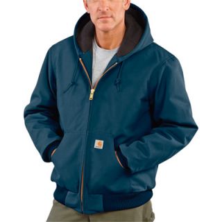 Carhartt Duck Active Jacket   Quilt Lined, Navy, 2XL, Regular Style, Model# J140