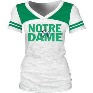 Notre Dame Fighting Irish Blue 84 NCAA Womens Likeness Burnout Jersey T Shirt