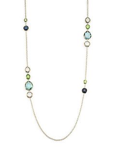 IPPOLITA Multi Gemstone and 18K Yellow Gold Long Necklace   Gold 