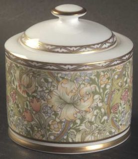 Nikko Golden Lily Sugar Bowl & Lid, Fine China Dinnerware   William Morris, Bone