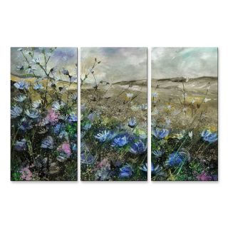 Pol Ledent Sweet Summer Metal Wall Hanging (LargeSubject FloralImage dimensions 23.5 inches high x 38 inches wide x 1 inches deep )