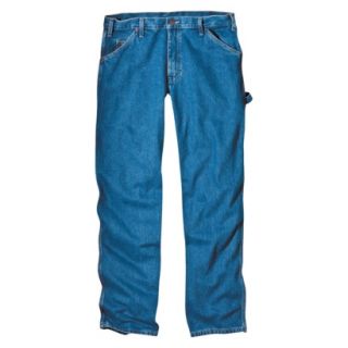 Dickies Mens Relaxed Fit Carpenter Jean   Stone Washed Blue 44x32