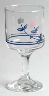 Pfaltzgraff Windsong 6 Oz Glassware Wine, Fine China Dinnerware   Pink & Blue Fl