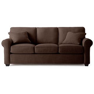 Possibilities Roll Arm 86 Sofa, Chocolate (Brown)