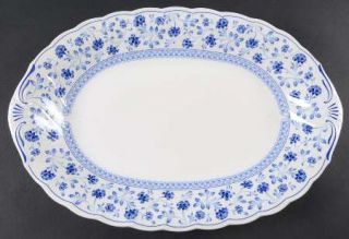 Nikko Chatham 14 Oval Serving Platter, Fine China Dinnerware   Blossomtime,Swir