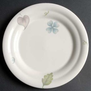 Nikko Lucky Charm Luncheon Plate, Fine China Dinnerware   Streamline,Leaves & Sq