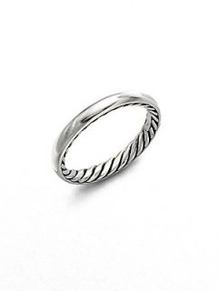 David Yurman Sterling Silver Smooth Stackable Ring   Silver
