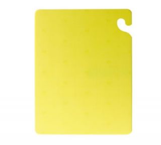 San Jamar KolorCut Cutting Board, 12 x 18 x 1/2 in, NSF, Yellow