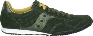 Mens Saucony Bullet Suede   Green Lace Up Shoes
