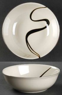 Pickard Mirage 8 Round Vegetable Bowl, Fine China Dinnerware   Black And Gold S