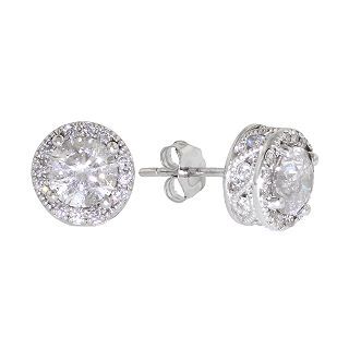 CT. T.W. Diamond 10K White Gold Stud Earrings, Wg (White Gold), Womens
