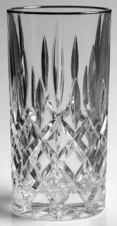 Gorham Lady Anne Signature Platinum Highball Glass   Cut,Platinum Trim