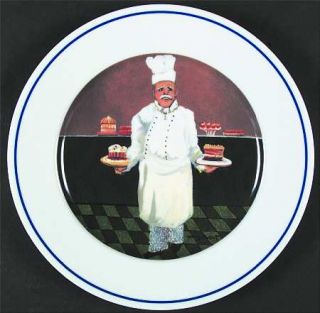 Guy Buffet Chef Series Dinner Plate, Fine China Dinnerware   Various Chefs, Blue