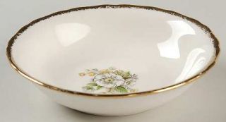 Canonsburg Linda Fruit/Dessert (Sauce) Bowl, Fine China Dinnerware   White&Yello