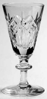 Webb Corbett Leonore Cordial Glass   Clear, Vertical & Criss Cross Cuts