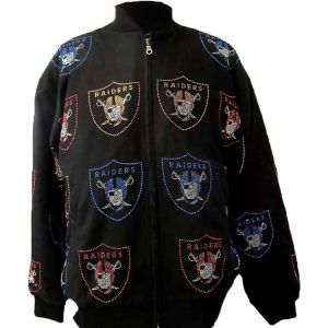 Oakland Raiders GIII NFL Rhinestone Wool Jacket