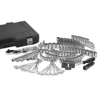 Klutch SAE and Metric Mechanics Tool Set   189 Pc., 1/4in., 3/8in. & 1/2in.