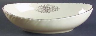 Lenox China Valera 9 Oval Vegetable Bowl, Fine China Dinnerware   Platinum Scro