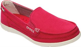 Womens Crocs Walu Canvas Loafer   Raspberry/Oyster Casual Shoes