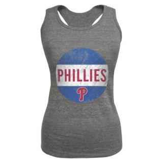MLB Womens Philadelphia Phillies Tank Top   Grey (XL)