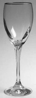 Gorham Andante Tall Platinum Wine Glass   Tall, Petal Stem,   Platinum Trim
