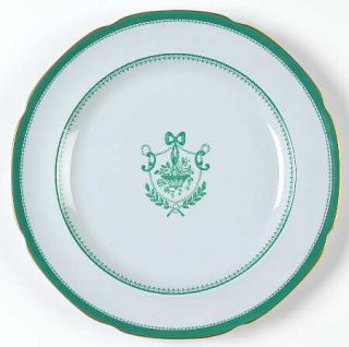Spode Newburyport Green (Gold Trim, No Verge) Dinner Plate, Fine China Dinnerwar
