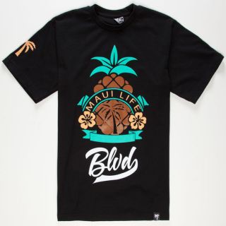Maui Life Mens T Shirt Black In Sizes Medium, Large, Small, Xx Larg