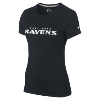 Nike Wordmark Cotton Crew (NFL Baltimore Ravens) Womens T Shirt   Black