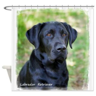  Labrador Retriever, Black Shower Curtain  Use code FREECART at Checkout