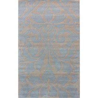 Nuloom Handmade Neutrals And Textures Damask Blue Wool Rug (6 X 9) (NaturalPattern AbstractTip We recommend the use of a non skid pad to keep the rug in place on smooth surfaces.All rug sizes are approximate. Due to the difference of monitor colors, som