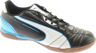Mens PUMA Universal IT   Black/White/Fluo Blue Soccer Shoes