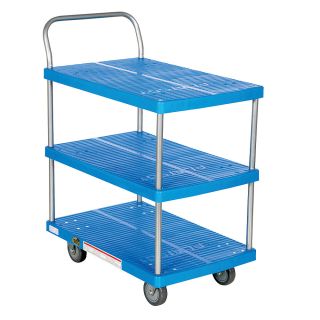 Vestil Plastic Shelf Utility Cart   500 Lb. Capacity   3