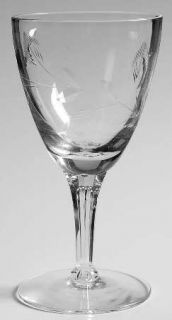 Tiffin Franciscan Elmwood Wine Glass   Stem #17596, Cut
