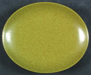 Lindt Stymeist Moss Small Oval Plate, Fine China Dinnerware   Craft Works,Matte