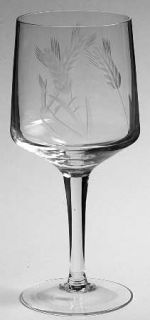 Toscany Wheat Water Goblet   Gray Cut Wheat Design