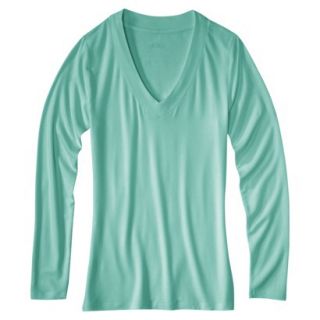 Womens Favorite Long Sleeve V Neck Tee   Sunglow Green   XL