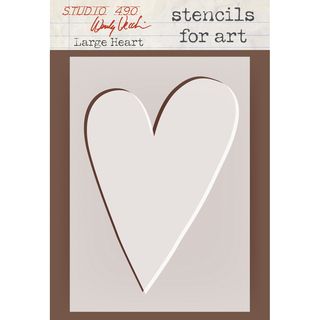 Wendy Vecchi Studio Stencil Collection 6.5x4.5 large Heart