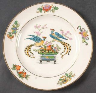 Johnson Brothers Jb59 Luncheon Plate, Fine China Dinnerware   Pareek,Birds,Flowe
