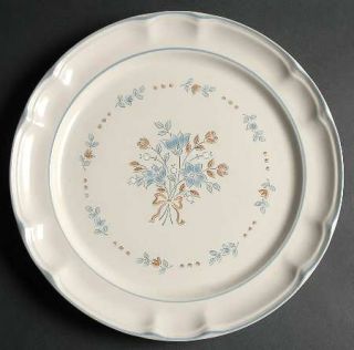 Cordella Bluet 12 Chop Plate/Round Platter, Fine China Dinnerware   Blue & Whit